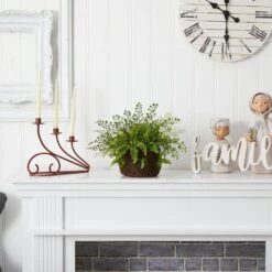 Artificial Mixed Fern With Twig And Moss Basket -AFLORAL ONLINE STORE nearly natural artificial branches stems 4846 1f 1000