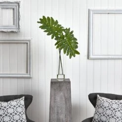 Indoor Selloum Artificial Plant In Cylinder Glass -AFLORAL ONLINE STORE nearly natural artificial branches stems 6944 31 1000