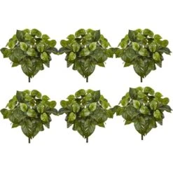 Indoor 16 In. Pothos Artificial Plant (Set Of 6) 11 Indoor 16 In. Pothos Artificial Plant (Set Of 6) -AFLORAL ONLINE STORE nearly natural artificial ferns 6150 s6 1f 1000