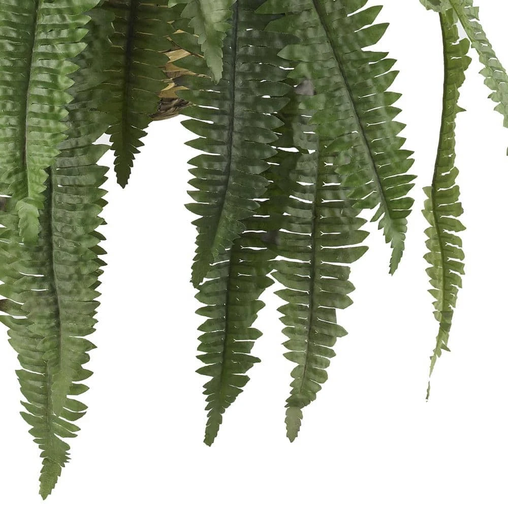 Large Artificial Boston Fern Hanging Basket 6 Large Artificial Boston Fern Hanging Basket - Image 4