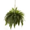 Artificial Double Giant Boston Fern Hanging Basket