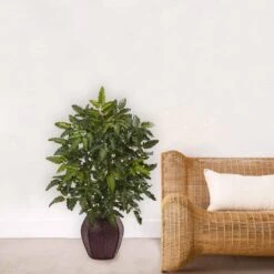 Artificial Bracken Fern With Decorative Planter -AFLORAL ONLINE STORE nearly natural artificial ferns 6887 31 1000