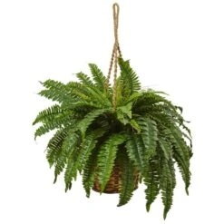 29 In. Artificial Boston Fern Hanging Basket 15 29 In. Artificial Boston Fern Hanging Basket -AFLORAL ONLINE STORE nearly natural artificial ferns 6931 31 1000