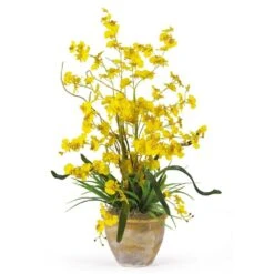 26 In. Artificial Dancing Lady Silk Orchid Flower Arrangement -AFLORAL ONLINE STORE nearly natural artificial flowers 1005 yl 31 1000
