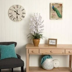 32 In. Artificial Triple Dancing Lady Silk Flower Arrangement In White 6 32 In. Artificial Triple Dancing Lady Silk Flower Arrangement In White -AFLORAL ONLINE STORE nearly natural artificial flowers 1070 wh c3 1000