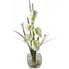 18 In. Artificial Calla Lilly Liquid Illusion Silk Flower Arrangement In Cream -AFLORAL ONLINE STORE nearly natural artificial flowers 1118 cr 64 1000
