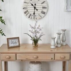 19 In. Artificial Dancing Lady Orchid Liquid Illusion Silk Flower Arrangement In White -AFLORAL ONLINE STORE nearly natural artificial flowers 1119 wh 31 1000