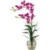 22 In. Artificial Purple Dendrobium Silk Orchid Flower Arrangement
