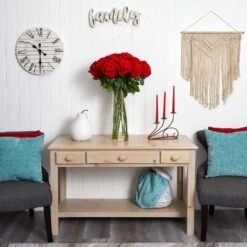 31 In. Artificial H Red Giant Rose Silk Flower Arrangement -AFLORAL ONLINE STORE nearly natural artificial flowers 1214 31 1000