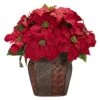18 In. H Red Poinsettia Arrangement With Decorative Vase Artificial Silk 1 18 In. H Red Poinsettia Arrangement With Decorative Vase Artificial Silk -AFLORAL ONLINE STORE nearly natural artificial flowers 1264 64 1000