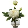 13.5 In. Artificial H White Peony With Fluted Vase Silk Flower Arrangement 1 13.5 In. Artificial H White Peony With Fluted Vase Silk Flower Arrangement -AFLORAL ONLINE STORE nearly natural artificial flowers 1278 wh 64 1000