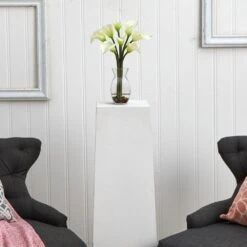 Classic Calla Lily Artificial Arrangement In Cream -AFLORAL ONLINE STORE nearly natural artificial flowers 1296 cr 31 1000