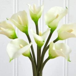 Classic Calla Lily Artificial Arrangement In Cream -AFLORAL ONLINE STORE nearly natural artificial flowers 1296 cr 4f 1000