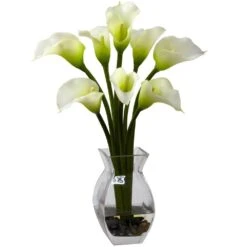 Classic Calla Lily Artificial Arrangement In Cream