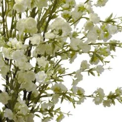 Cherry Blossoms With Vase Arrangement In White -AFLORAL ONLINE STORE nearly natural artificial flowers 1315 wh c3 1000