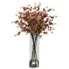 Giant Cherry Blossom Artificial Arrangement In Red -AFLORAL ONLINE STORE nearly natural artificial flowers 1316 rd 64 1000