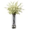 Giant Cherry Blossom Artificial Arrangement In White -AFLORAL ONLINE STORE nearly natural artificial flowers 1316 wh 64 1000