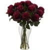 Artificial Blooming Roses With Vase -AFLORAL ONLINE STORE nearly natural artificial flowers 1328 bg 64 1000