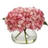 Blooming Artificial Hydrangea With Vase