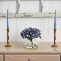 Large Blooming Artificial Hydrangea With Vase -AFLORAL ONLINE STORE nearly natural artificial flowers 1357 bl 31 1000