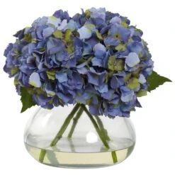 Large Blooming Artificial Hydrangea With Vase