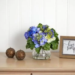 Mixed Artificial Hydrangea With Vase 11 Mixed Artificial Hydrangea With Vase -AFLORAL ONLINE STORE nearly natural artificial flowers 1364 bp 31 1000