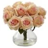 Rose Artificial Arrangement With Vase -AFLORAL ONLINE STORE nearly natural artificial flowers 1367 ph 64 1000