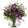 Artificial Large Mixed Morning Glory With Vase -AFLORAL ONLINE STORE nearly natural artificial flowers 1375 64 1000