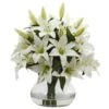 Artificial Large Lily Arrangement With Vase -AFLORAL ONLINE STORE nearly natural artificial flowers 1432 64 1000