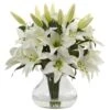 Artificial Lily Arrangement With Vase 1 Artificial Lily Arrangement With Vase -AFLORAL ONLINE STORE nearly natural artificial flowers 1434 64 1000