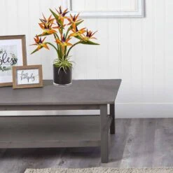 Indoor Bird Of Paradise Silk Artificial Arrangement In Black Glossy Cylinder 14 Indoor Bird Of Paradise Silk Artificial Arrangement In Black Glossy Cylinder -AFLORAL ONLINE STORE nearly natural artificial flowers 1466 31 1000