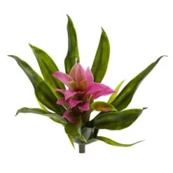 10 In. Bromeliad Artificial Flower Stem (Set Of 6)