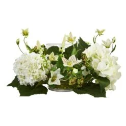 Hydrangea Artificial Arrangement Candelabrum -AFLORAL ONLINE STORE nearly natural artificial flowers 4214 4f 1000