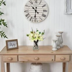 15 In. Artificial Magnolia Arrangement With Vase 17 15 In. Artificial Magnolia Arrangement With Vase -AFLORAL ONLINE STORE nearly natural artificial flowers 4534 wh 31 1000