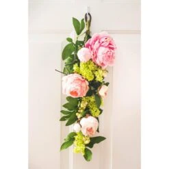 24 In. Artificial Mixed Peony And Hydrangea Teardrop -AFLORAL ONLINE STORE nearly natural artificial flowers 4540 1f 1000