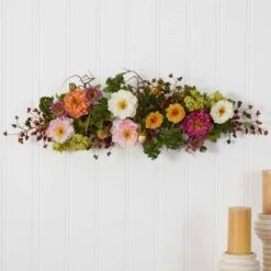 3 Ft. Artificial Peony Centerpiece Silk Flower Arrangement -AFLORAL ONLINE STORE nearly natural artificial flowers 4665 76 1000