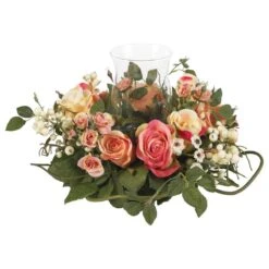 2 In. Artificial Rose Candelabrum Silk Flower Arrangement -AFLORAL ONLINE STORE nearly natural artificial flowers 4685 ap 31 1000