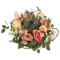2 In. Artificial Rose Candelabrum Silk Flower Arrangement -AFLORAL ONLINE STORE nearly natural artificial flowers 4685 ap c3 1000