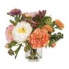 10 In. Artificial Peony Silk Arrangement -AFLORAL ONLINE STORE nearly natural artificial flowers 4689 64 1000