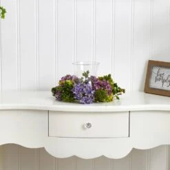 7 In. Artificial H Pastel Mixed Hydrangea Candelabrum Silk Arrangement -AFLORAL ONLINE STORE nearly natural artificial flowers 4758 31 1000