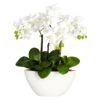 16 In. Artificial H White Phalaenopsis Silk Flower Arrangement 1 16 In. Artificial H White Phalaenopsis Silk Flower Arrangement -AFLORAL ONLINE STORE nearly natural artificial flowers 4804 64 1000