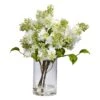 15 In. Artificial H White Lilac Silk Flower Arrangement -AFLORAL ONLINE STORE nearly natural artificial flowers 4805 64 1000