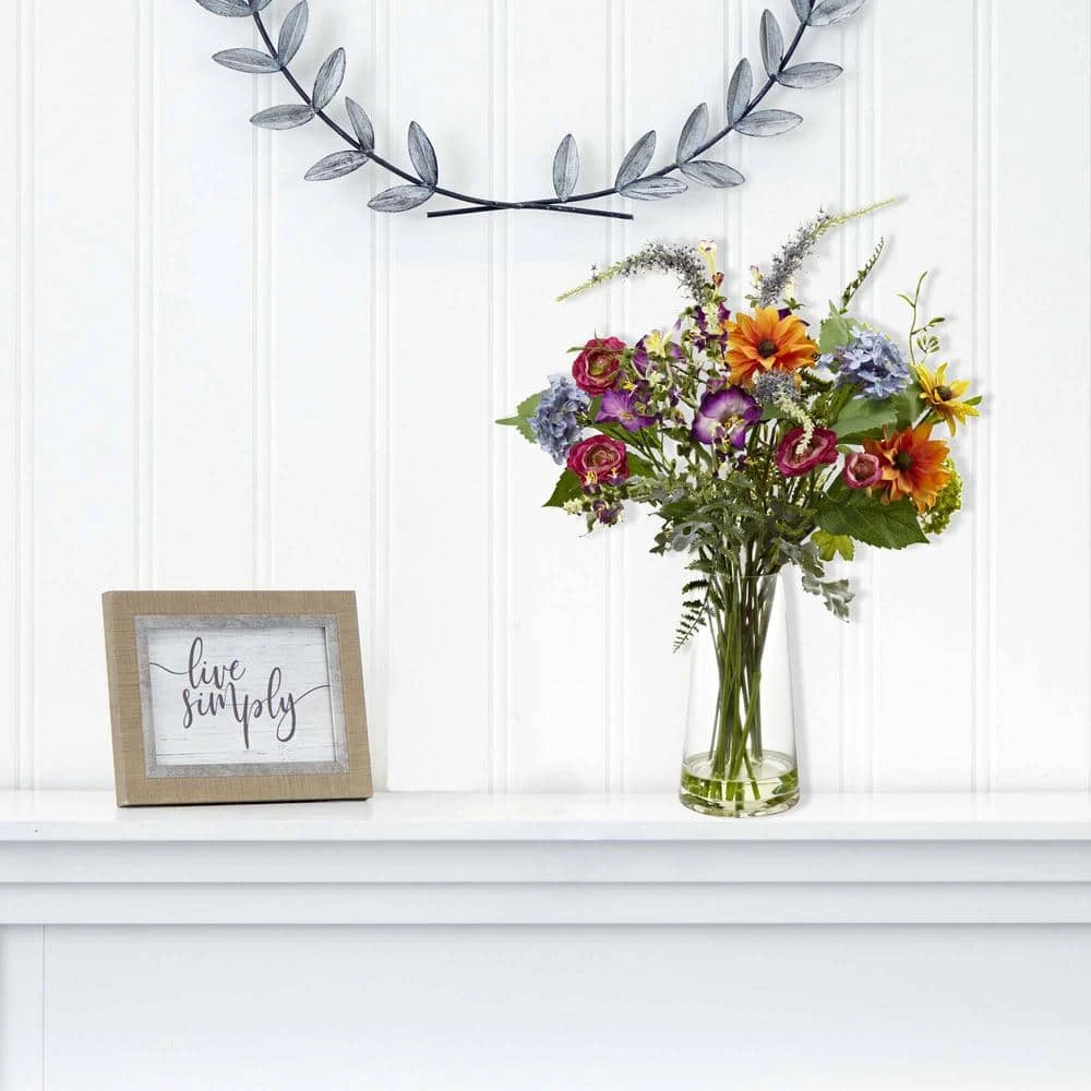 Artificial Spring Garden Floral With Vase 6 Artificial Spring Garden Floral With Vase - Image 4