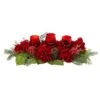 4 In. Artificial Triple Hydrangea Red Candelabrum -AFLORAL ONLINE STORE nearly natural artificial flowers 4876 64 1000