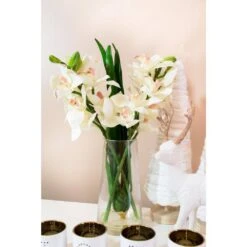 Artificial Cymbidium Orchid With Vase -AFLORAL ONLINE STORE nearly natural artificial flowers 4992 1f 1000
