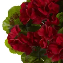UV Resistant Indoor/Outdoor Geranium Artificial Bush (Set Of 4) -AFLORAL ONLINE STORE nearly natural artificial flowers 6140 s4 rd 4f 1000