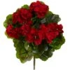 UV Resistant Indoor/Outdoor Geranium Artificial Bush (Set Of 4) -AFLORAL ONLINE STORE nearly natural artificial flowers 6140 s4 rd 64 1000
