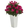 Bougainvillea Artificial Plant In White Tower Planter -AFLORAL ONLINE STORE nearly natural artificial flowers 6374 64 1000