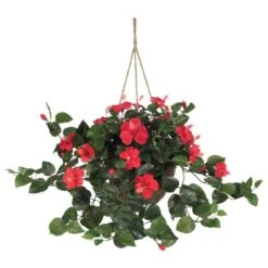 24 In. Hibiscus Hanging Basket -AFLORAL ONLINE STORE nearly natural artificial flowers 6614 rd 31 1000