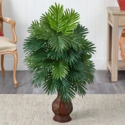 37 In. Artificial H Green Areca Palm With Urn Silk Plant 13 37 In. Artificial H Green Areca Palm With Urn Silk Plant -AFLORAL ONLINE STORE nearly natural artificial flowers 6661 31 1000